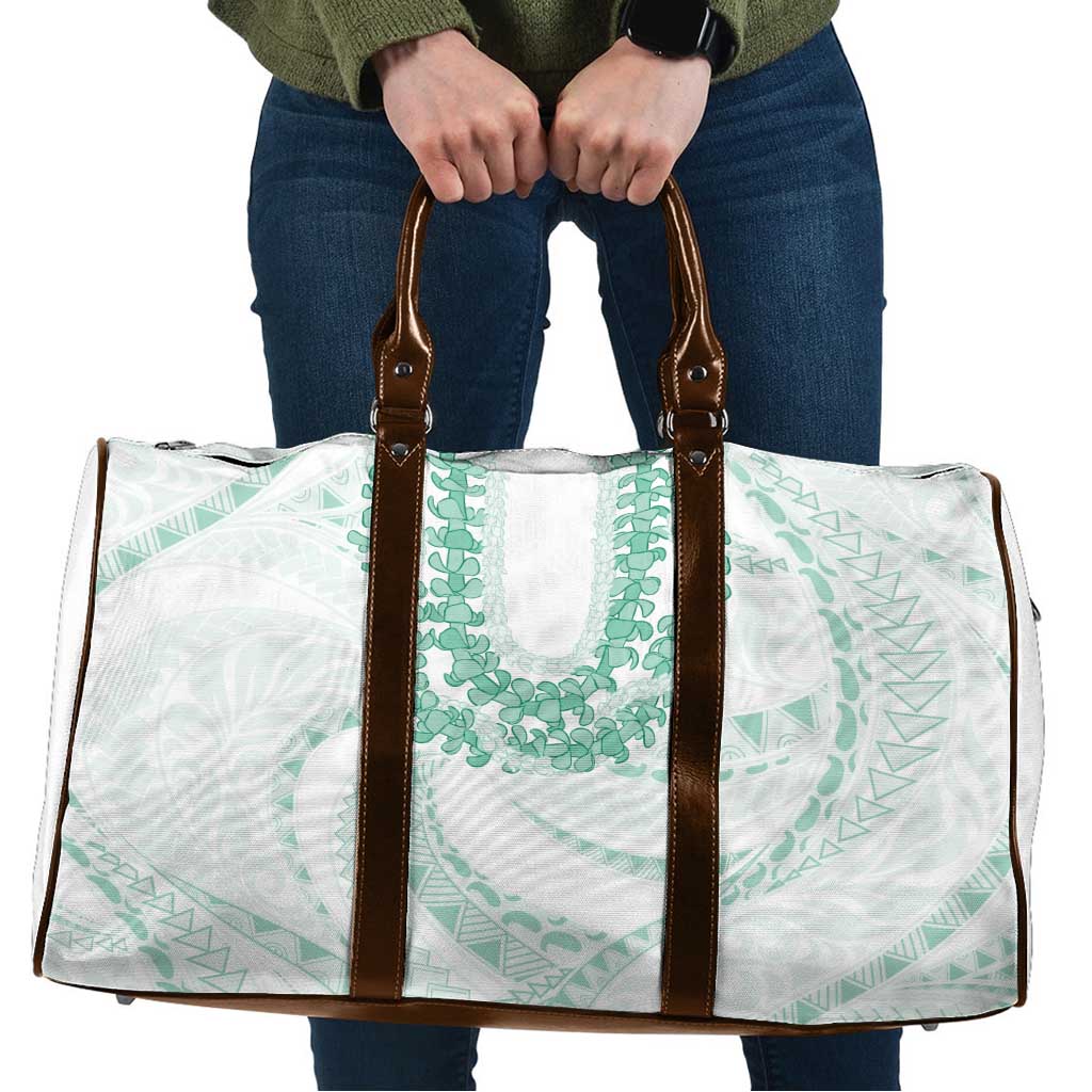 Aloha Lei Onaona Travel Bag Sage Green Hawaiian Tribal Pattern - Polynesian Pride