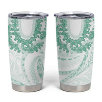 Aloha Lei Onaona Tumbler Cup Sage Green Hawaiian Tribal Pattern