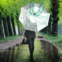 Aloha Lei Onaona Umbrella Sage Green Hawaiian Tribal Pattern - Polynesian Pride