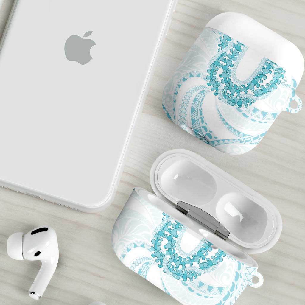 Aloha Lei Onaona AirPods Case Teal Hawaiian Tribal Pattern - Polynesian Pride