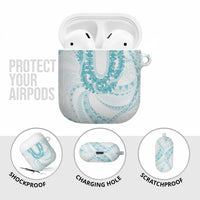 Aloha Lei Onaona AirPods Case Teal Hawaiian Tribal Pattern - Polynesian Pride
