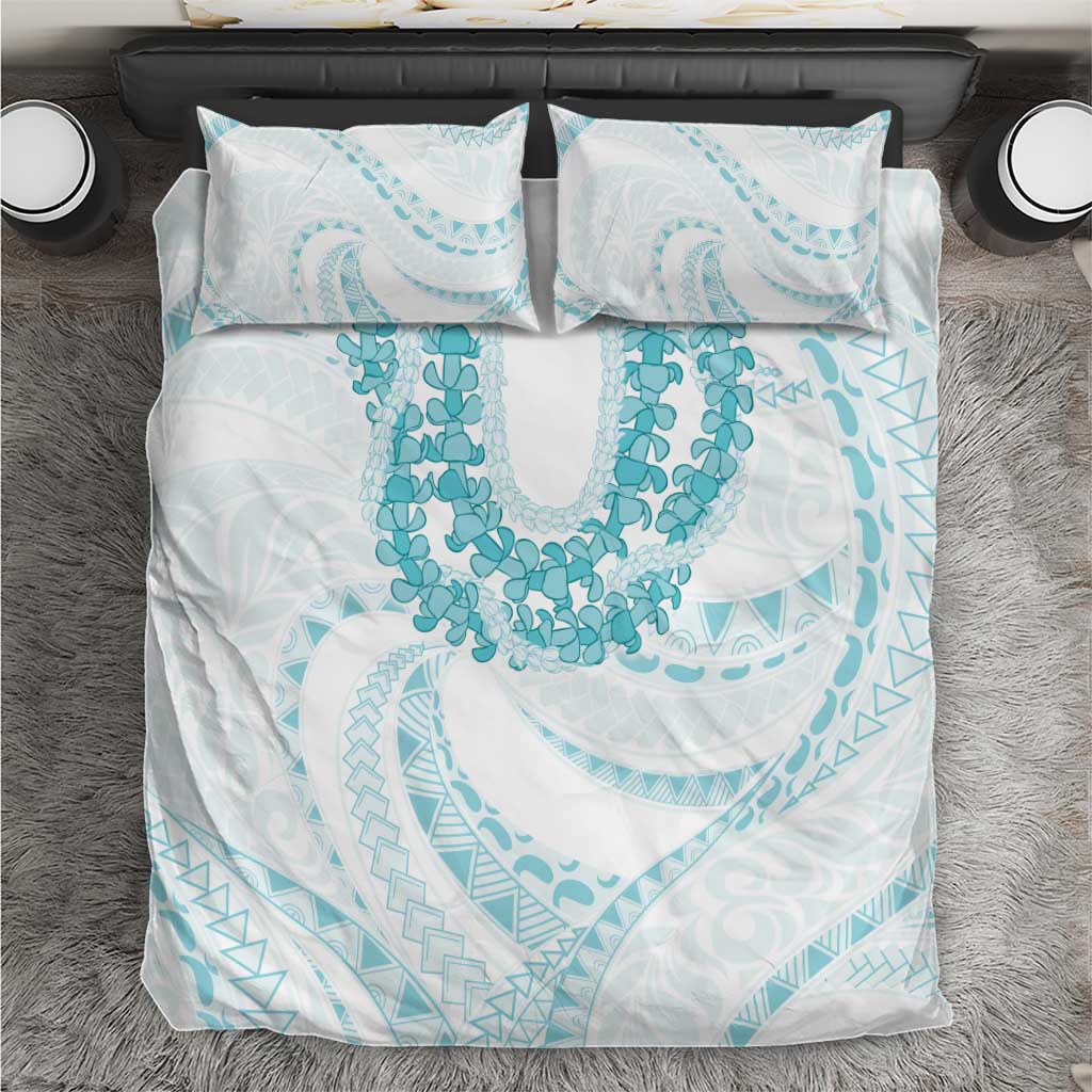 Aloha Lei Onaona Bedding Set Teal Hawaiian Tribal Pattern