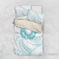 Aloha Lei Onaona Bedding Set Teal Hawaiian Tribal Pattern