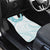 Aloha Lei Onaona Car Mats Teal Hawaiian Tribal Pattern