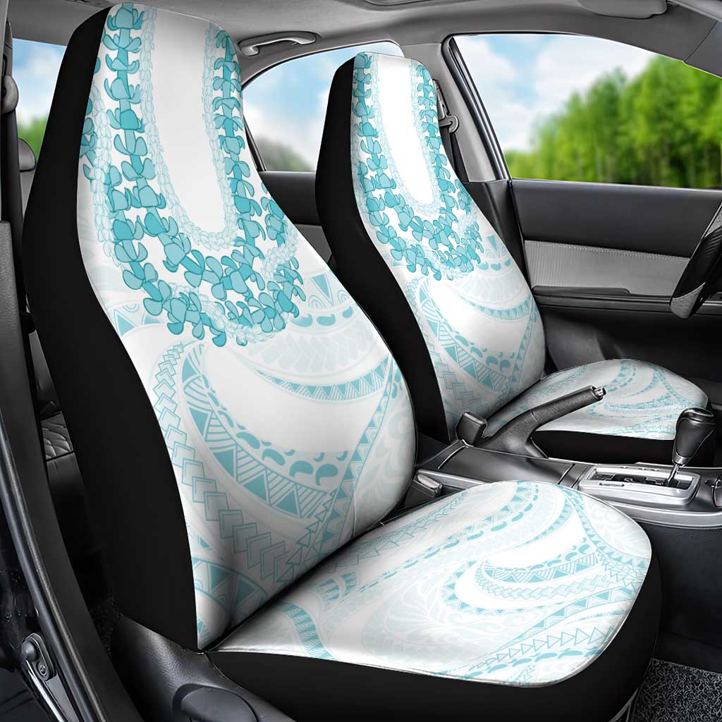 Aloha Lei Onaona Car Seat Cover Teal Hawaiian Tribal Pattern