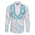 Aloha Lei Onaona Family Matching Mermaid Dress and Hawaiian Shirt Teal Hawaiian Tribal Pattern