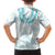 Aloha Lei Onaona Family Matching Tank Maxi Dress and Hawaiian Shirt Teal Hawaiian Tribal Pattern