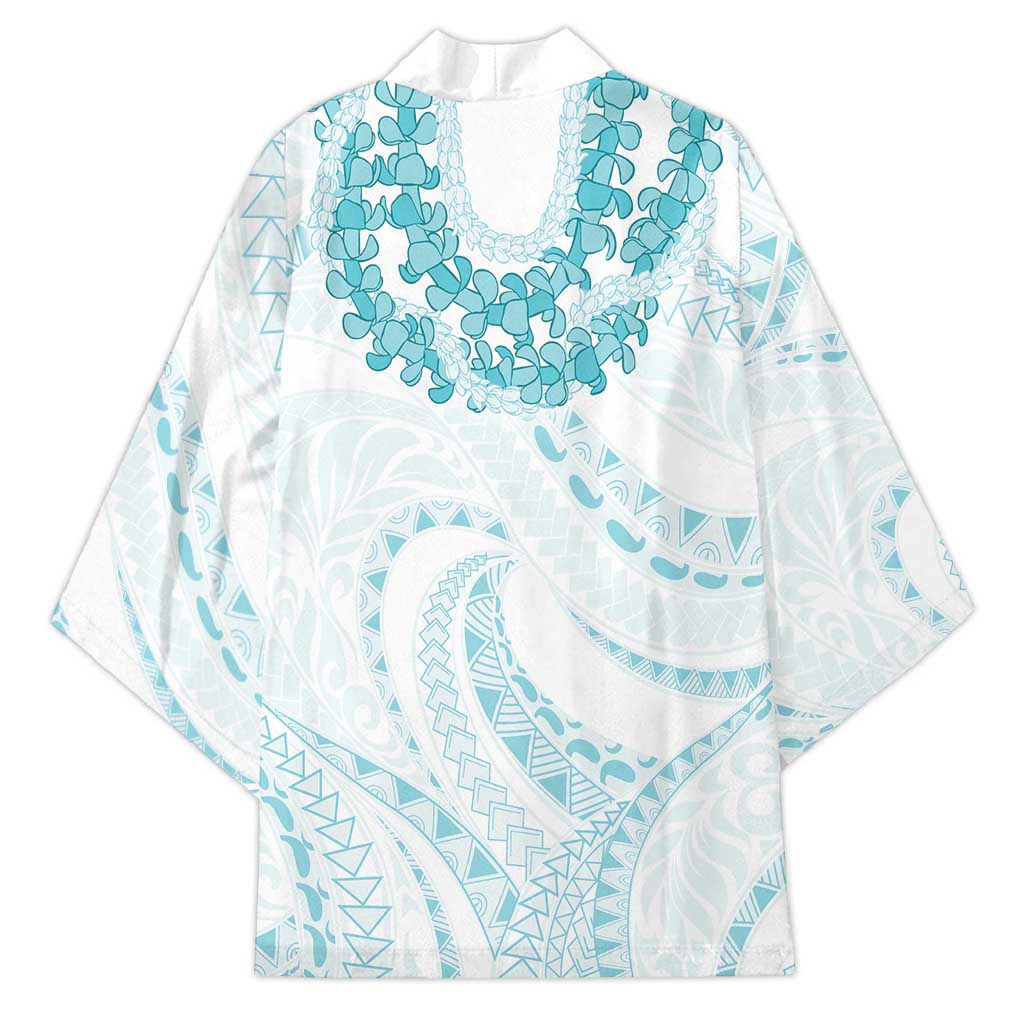 Aloha Lei Onaona Kimono Teal Hawaiian Tribal Pattern - Polynesian Pride