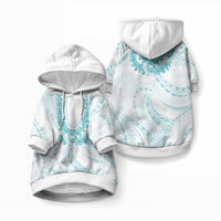 Aloha Lei Onaona Pet Hoodie Teal Hawaiian Tribal Pattern LT9 Pullover Teal - Polynesian Pride