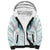 Aloha Lei Onaona Sherpa Hoodie Teal Hawaiian Tribal Pattern