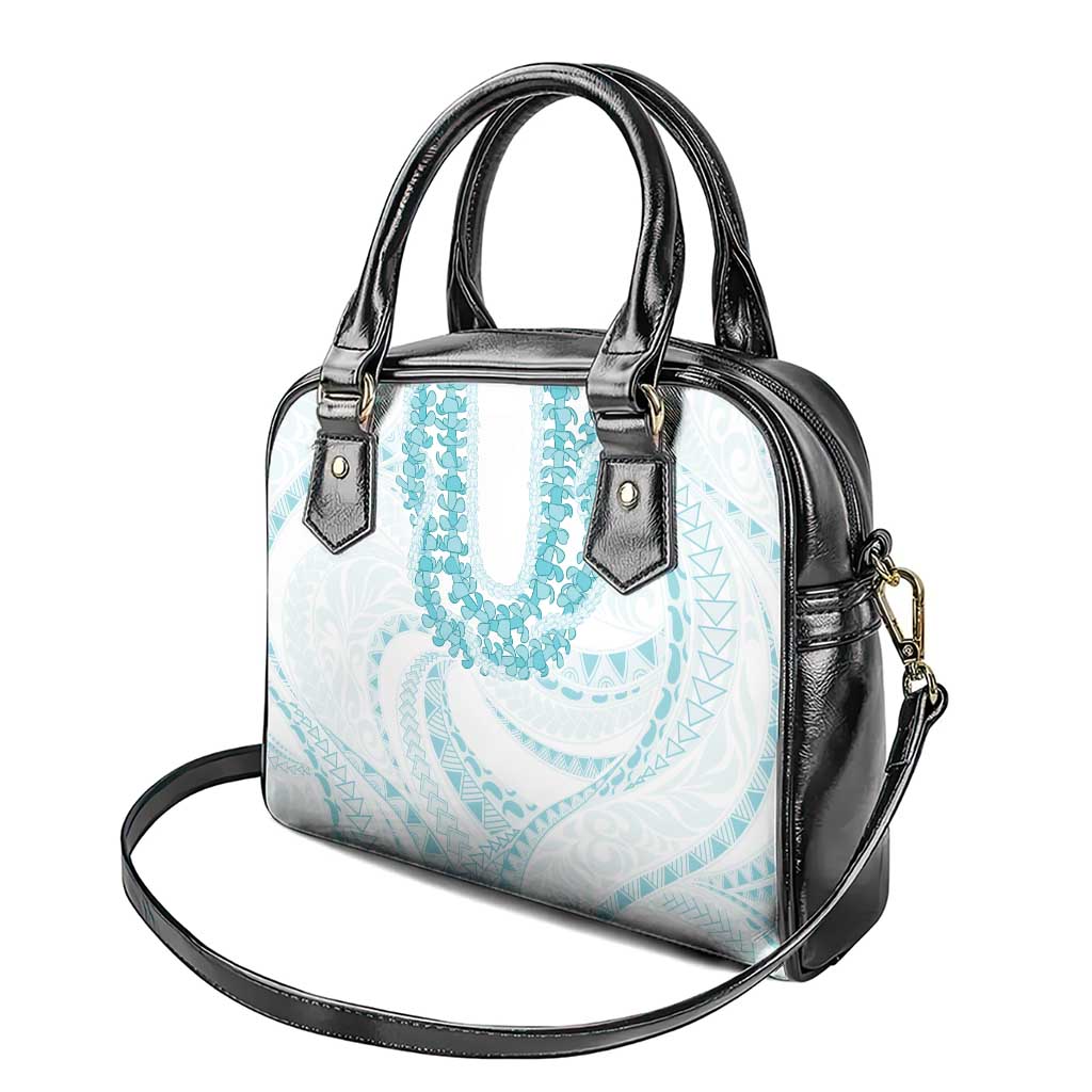 Aloha Lei Onaona Shoulder Handbag Teal Hawaiian Tribal Pattern