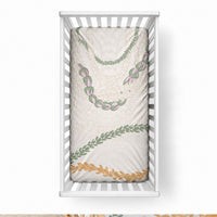 Aloha Lei Mikioi Baby Bed Cover Beige Polynesian Tribal Tatau Pattern LT9 28 × 52 in Beige - Polynesian Pride