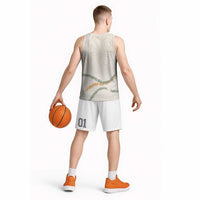Aloha Lei Mikioi Basketball Jersey Beige Polynesian Tribal Tatau Pattern - Polynesian Pride