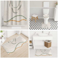 Aloha Lei Mikioi Bathroom Set Beige Polynesian Tribal Tatau Pattern - Polynesian Pride