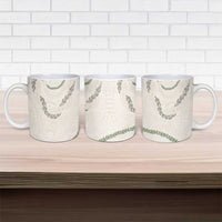 Aloha Lei Mikioi Ceramic Mug Beige Polynesian Tribal Tatau Pattern - Polynesian Pride