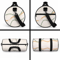 Aloha Lei Mikioi Duffle Bag Beige Polynesian Tribal Tatau Pattern LT9 - Polynesian Pride