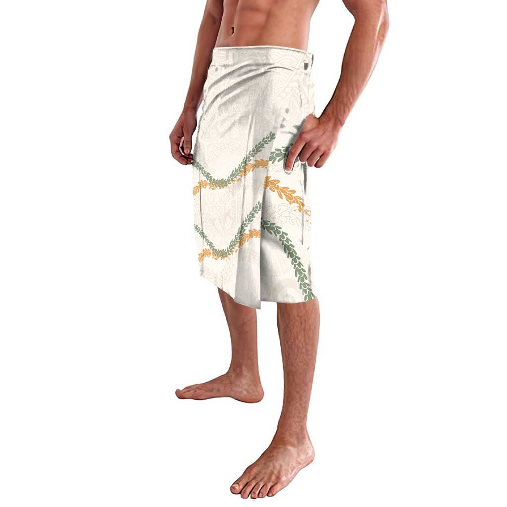 Aloha Lei Mikioi Lavalava Beige Polynesian Tribal Tatau Pattern