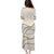 Aloha Lei Mikioi Puletasi Beige Polynesian Tribal Tatau Pattern