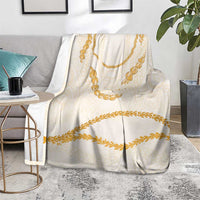 Aloha Lei Mikioi Blanket Gold Polynesian Tribal Tatau Pattern