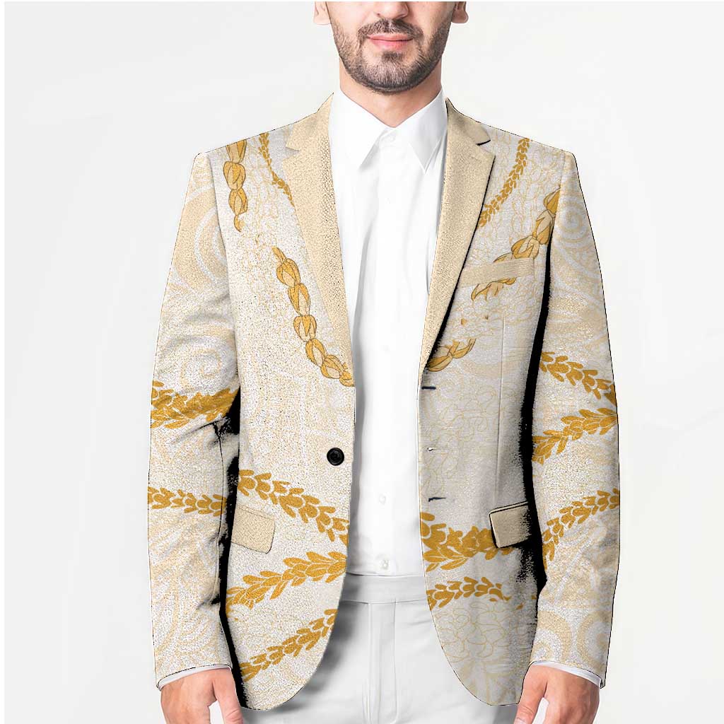 Aloha Lei Mikioi Blazer Gold Polynesian Tribal Tatau Pattern - Polynesian Pride