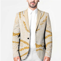 Aloha Lei Mikioi Blazer Gold Polynesian Tribal Tatau Pattern - Polynesian Pride