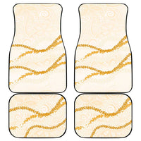 Aloha Lei Mikioi Car Mats Gold Polynesian Tribal Tatau Pattern