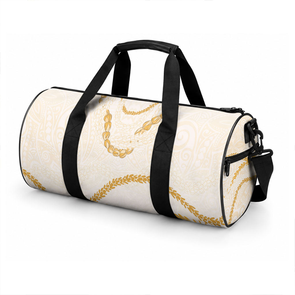 Aloha Lei Mikioi Duffle Bag Gold Polynesian Tribal Tatau Pattern LT9 - Polynesian Pride