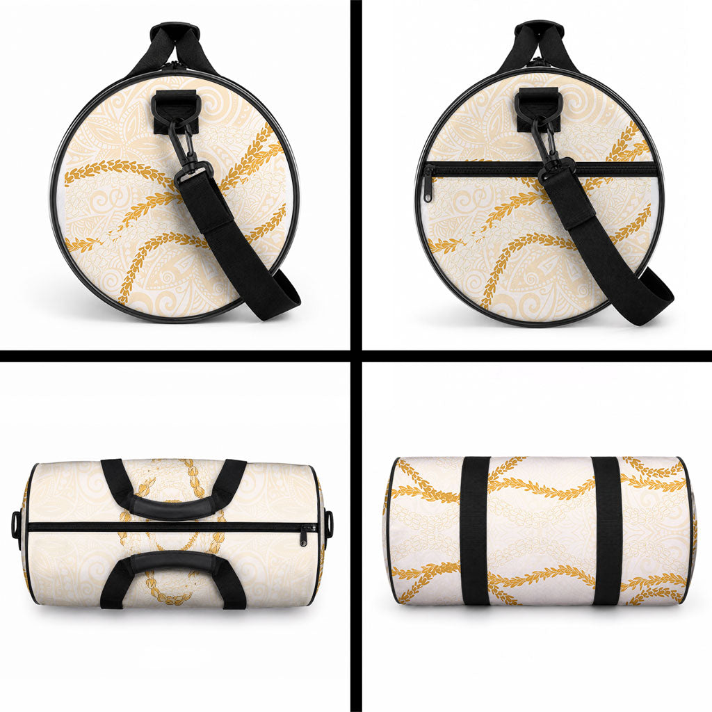 Aloha Lei Mikioi Duffle Bag Gold Polynesian Tribal Tatau Pattern LT9 - Polynesian Pride