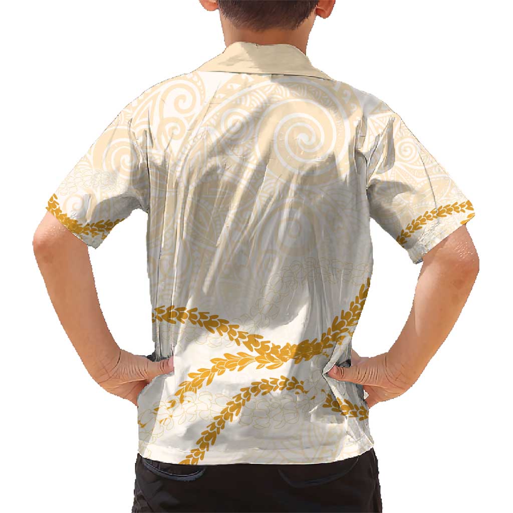 Aloha Lei Mikioi Hawaiian Shirt Gold Polynesian Tribal Tatau Pattern