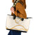 Aloha Lei Mikioi Leather Tote Bag Gold Polynesian Tribal Tatau Pattern