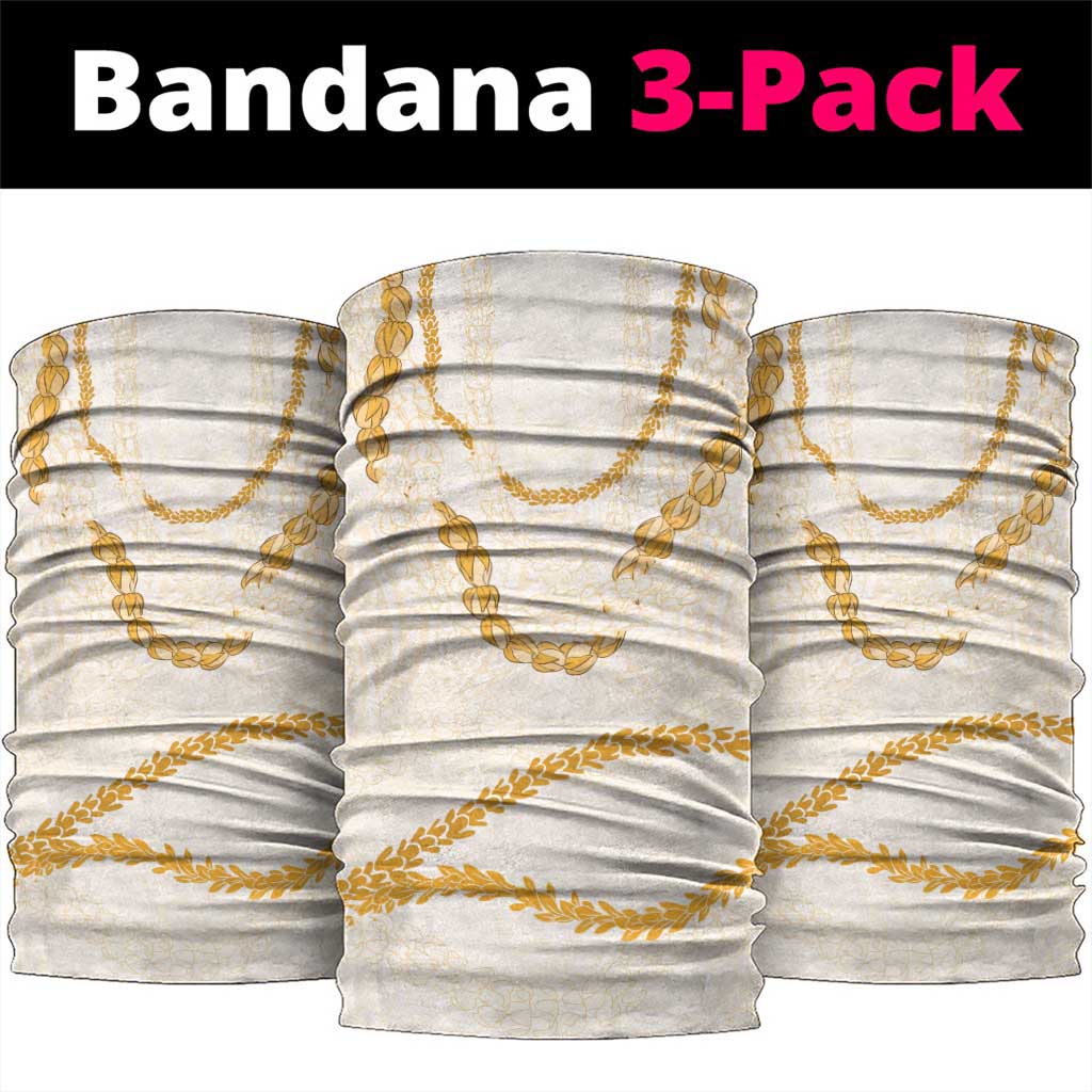 Aloha Lei Mikioi Neck Gaiter Gold Polynesian Tribal Tatau Pattern - Polynesian Pride