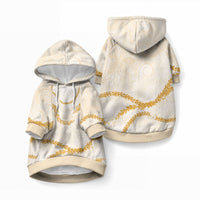 Aloha Lei Mikioi Pet Hoodie Gold Polynesian Tribal Tatau Pattern LT9 Pullover Gold - Polynesian Pride