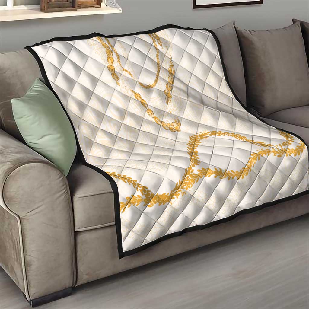 Aloha Lei Mikioi Quilt Gold Polynesian Tribal Tatau Pattern