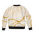 Aloha Lei Mikioi Sleeve Zip Bomber Jacket Gold Polynesian Tribal Tatau Pattern
