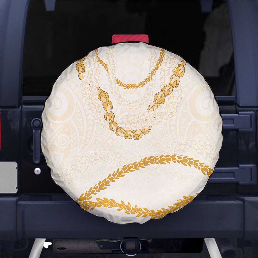 Aloha Lei Mikioi Spare Tire Cover Gold Polynesian Tribal Tatau Pattern