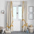 Aloha Lei Mikioi Window Curtain Gold Polynesian Tribal Tatau Pattern