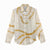 Aloha Lei Mikioi Women Casual Shirt Gold Polynesian Tribal Tatau Pattern