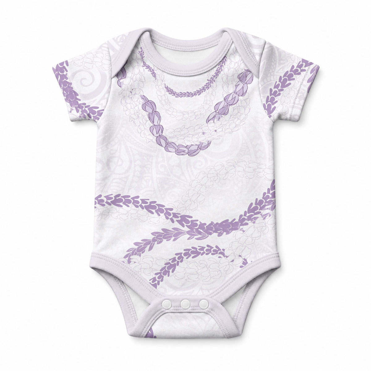Aloha Lei Mikioi Baby Onesie Purple Polynesian Tribal Tatau Pattern LT9 Purple - Polynesian Pride