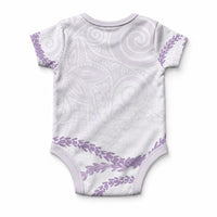 Aloha Lei Mikioi Baby Onesie Purple Polynesian Tribal Tatau Pattern LT9 - Polynesian Pride