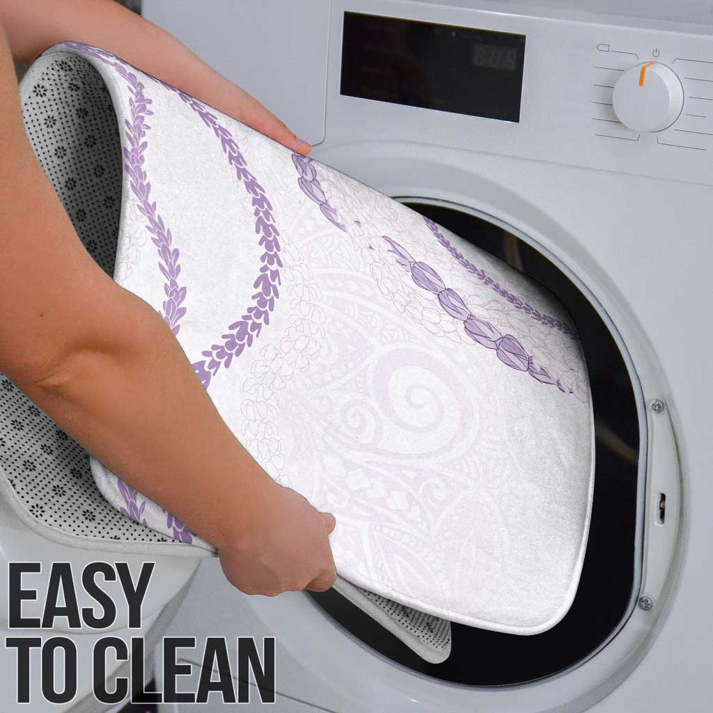 Aloha Lei Mikioi Bathroom Set Purple Polynesian Tribal Tatau Pattern - Polynesian Pride