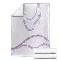 Aloha Lei Mikioi Blanket Purple Polynesian Tribal Tatau Pattern