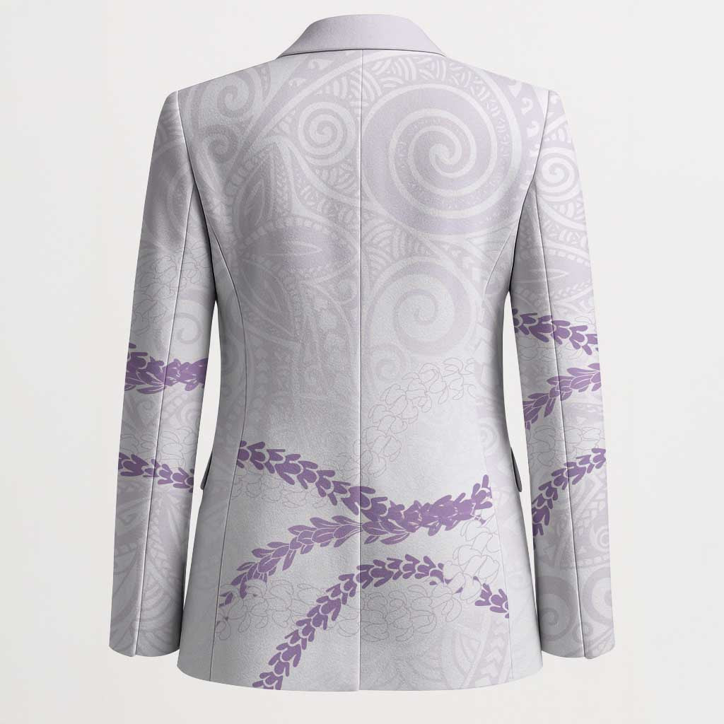 Aloha Lei Mikioi Blazer Purple Polynesian Tribal Tatau Pattern - Polynesian Pride