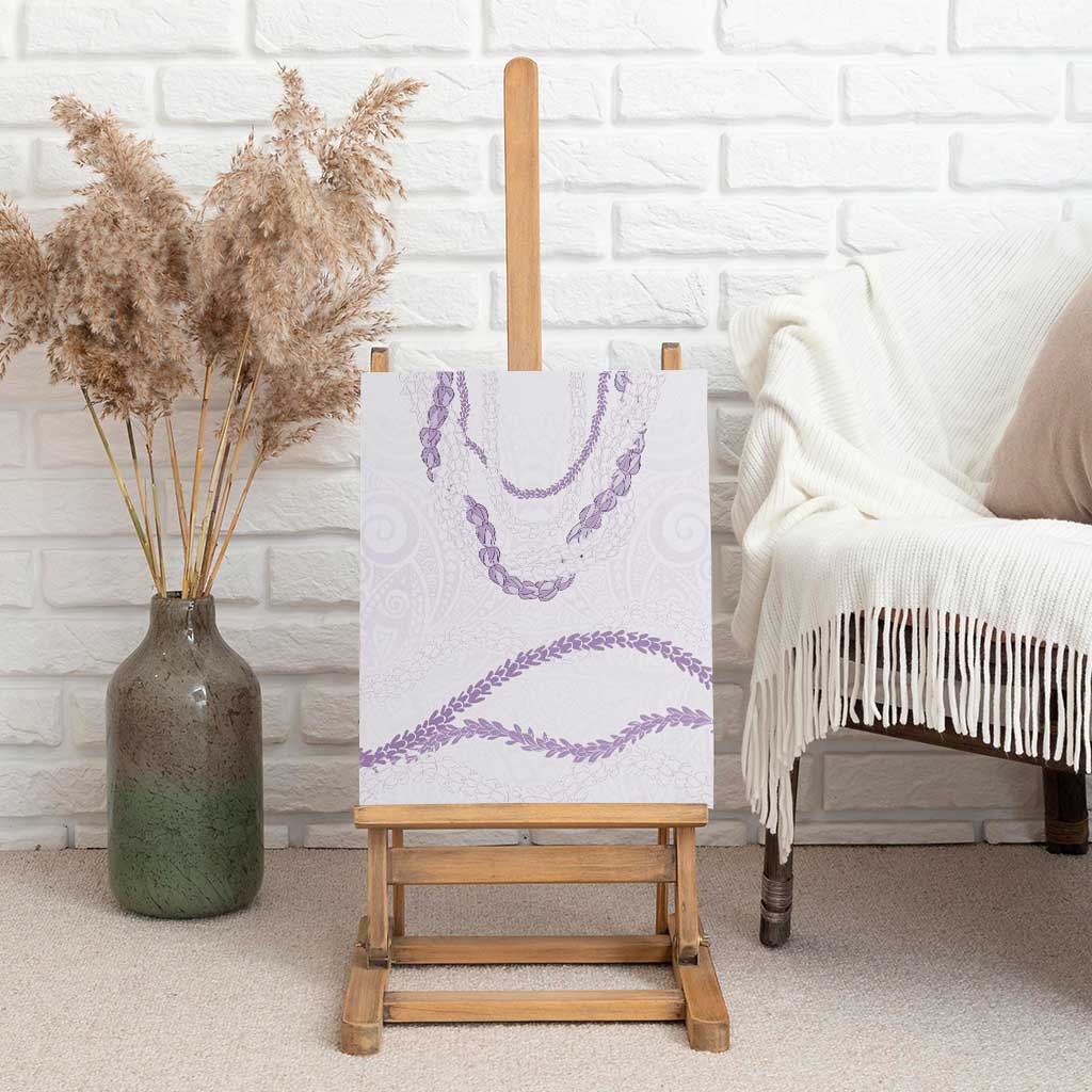 Aloha Lei Mikioi Canvas Wall Art Purple Polynesian Tribal Tatau Pattern