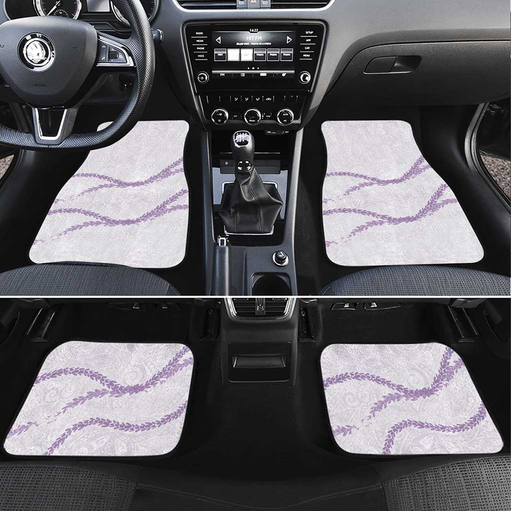 Aloha Lei Mikioi Car Mats Purple Polynesian Tribal Tatau Pattern