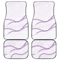 Aloha Lei Mikioi Car Mats Purple Polynesian Tribal Tatau Pattern