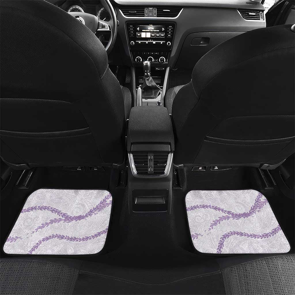 Aloha Lei Mikioi Car Mats Purple Polynesian Tribal Tatau Pattern