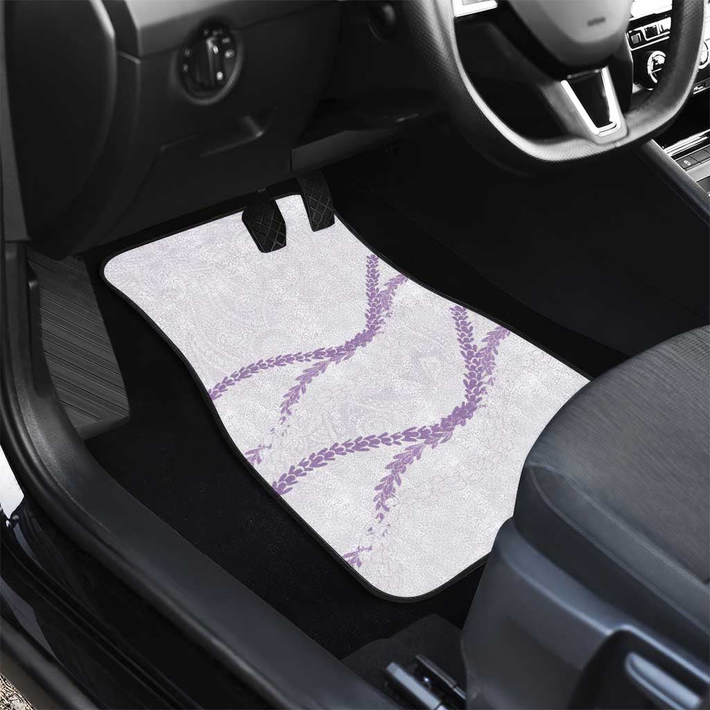 Aloha Lei Mikioi Car Mats Purple Polynesian Tribal Tatau Pattern