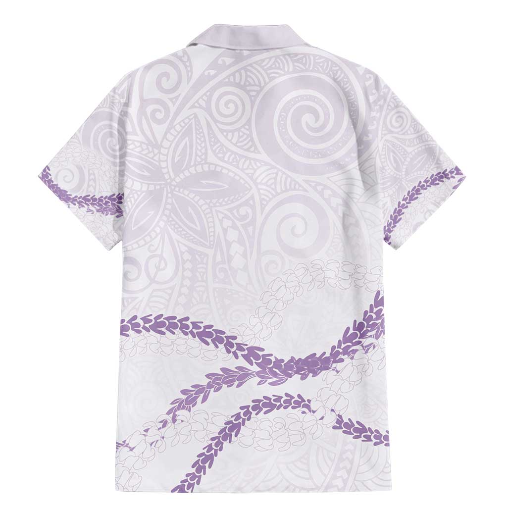 Aloha Lei Mikioi Family Matching Mermaid Dress and Hawaiian Shirt Purple Polynesian Tribal Tatau Pattern