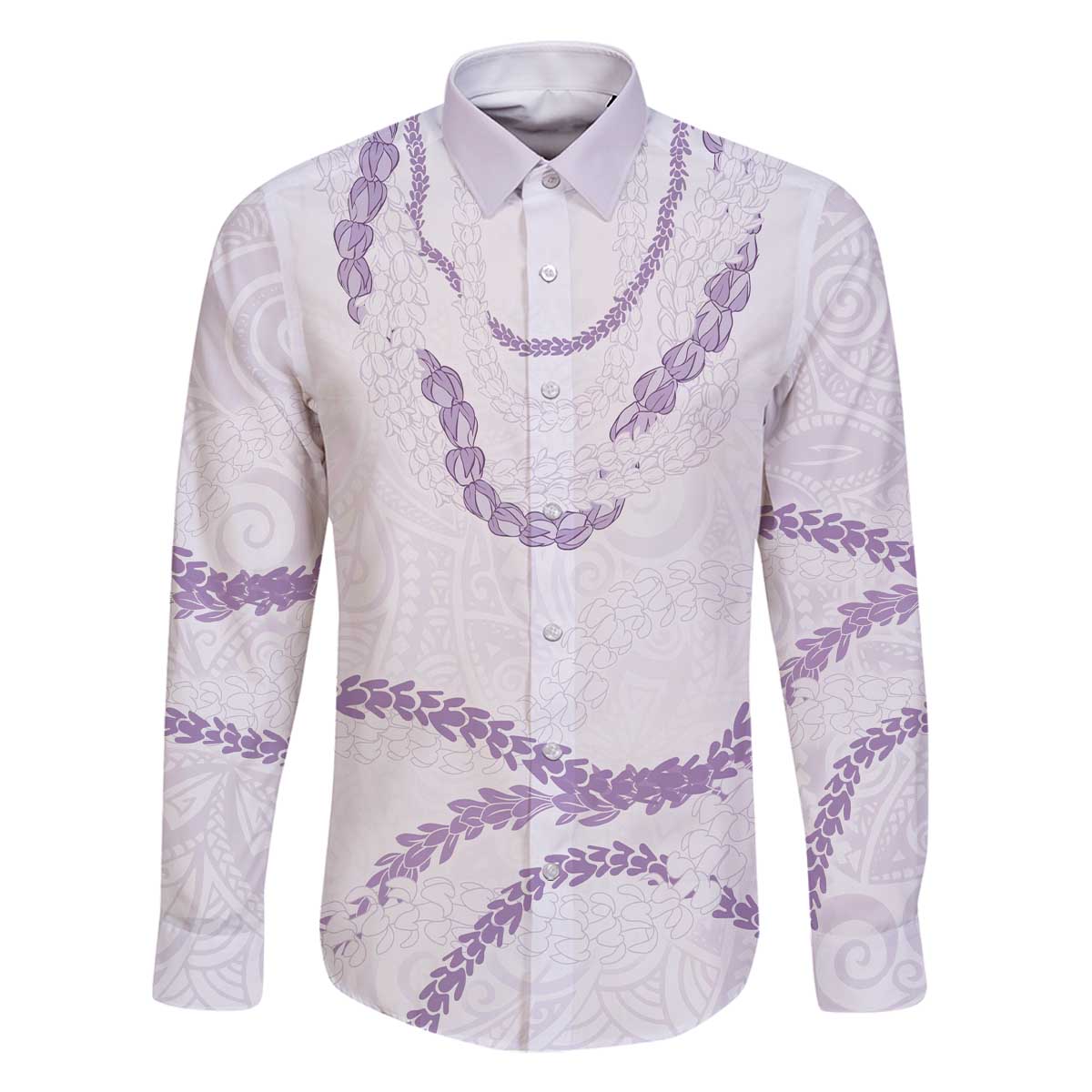 Aloha Lei Mikioi Family Matching Off The Shoulder Long Sleeve Dress and Hawaiian Shirt Purple Polynesian Tribal Tatau Pattern