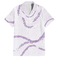 Aloha Lei Mikioi Family Matching Tank Maxi Dress and Hawaiian Shirt Purple Polynesian Tribal Tatau Pattern